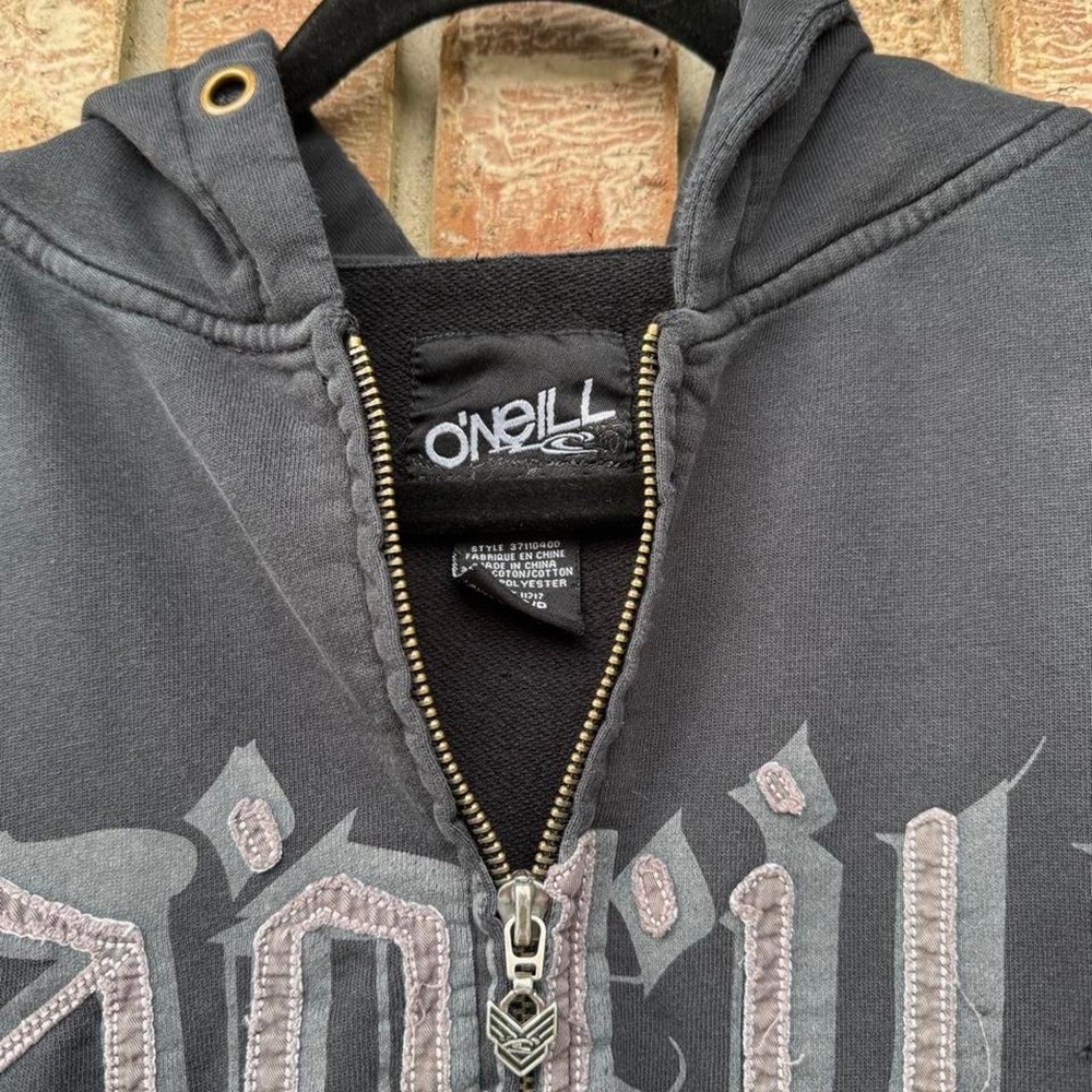 BLACK ONEILL PATCHWORK "GROMMET" ZIP UP HOODIE - Picture 2 of 5